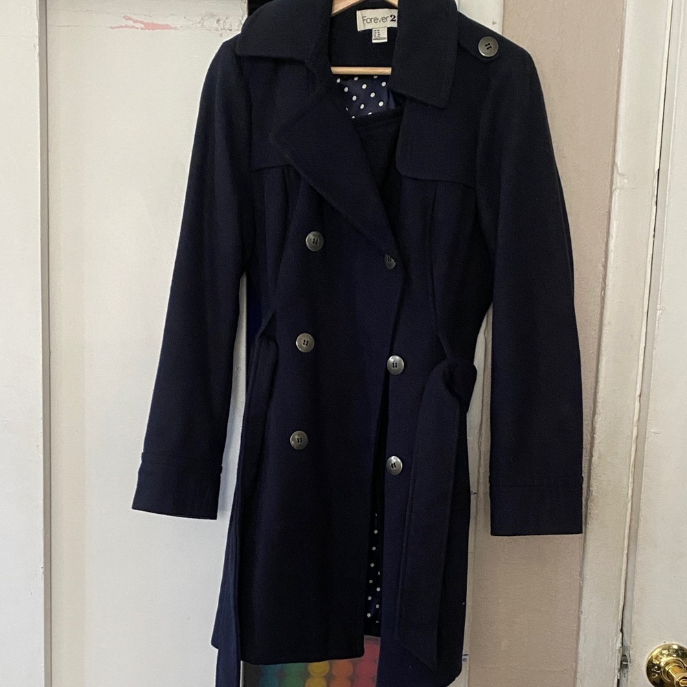 Forever 21 Dark Blue Trench Coat